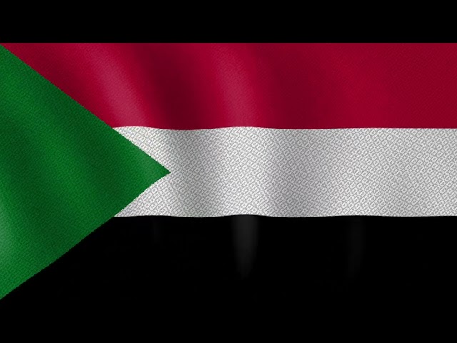 Sudan flag waving stock footage