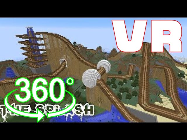 360° Minecraft Roller Coaster Part4 [VR]4K 60FPS #minecraft #rollercoaster #vr