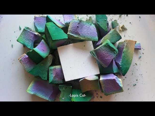 1 Fresh PJ Block Surrounded by Dyed Chunks#asmr #dyedgymchalk