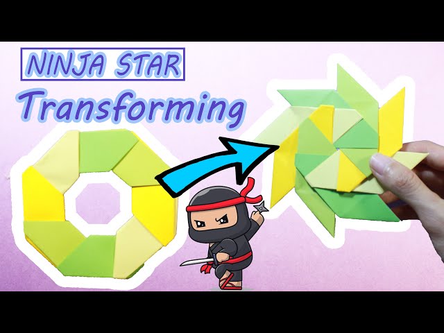 Origami Transforming ninja star | Easy Transforming ninja star toy