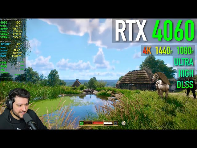 The RTX 4060 in Kingdom Come Deliverance 2!