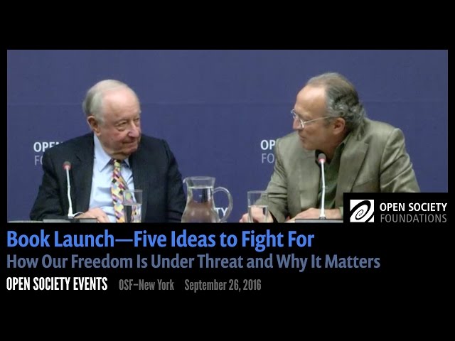 Book Launch—Five Ideas to Fight For: How Our Freedom Is Under Threat and Why It Matters