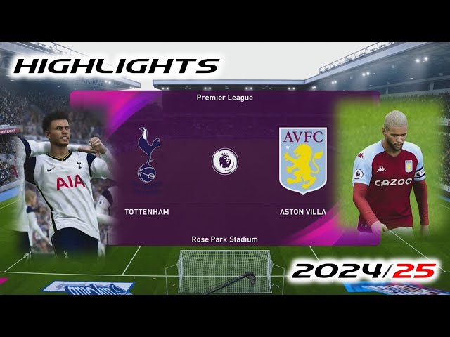 They Neutralized Them Completely │ Tottenham vs Aston Villa │ 2024/25 │ ML Coach Mode │ PES 2021