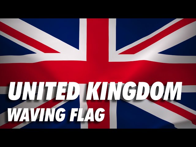 United Kingdom Waving Flag Free Stock Animation 4K Moving Wallpaper Background