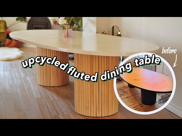 DIY Fluted Pillar Table - Upcycled Furniture Flip