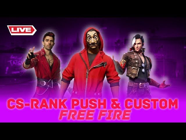 Free fire Cs Rank Push And Custom Live Streaming | #shorts #youtube