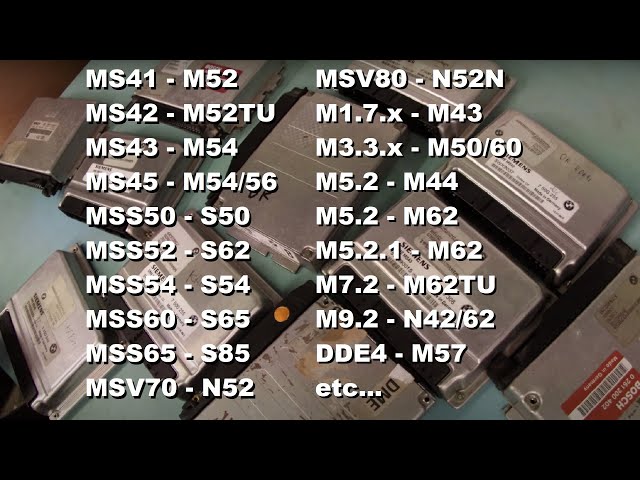 How to tune older BMW ECUs