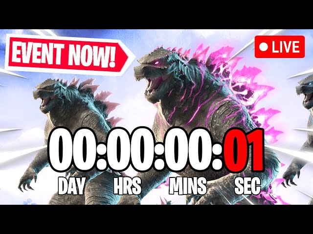 FORTNITE GODZILLA X KONG EVENT COUNTDOWN LIVE 🔴 24/7 & In-game Event Right Now!