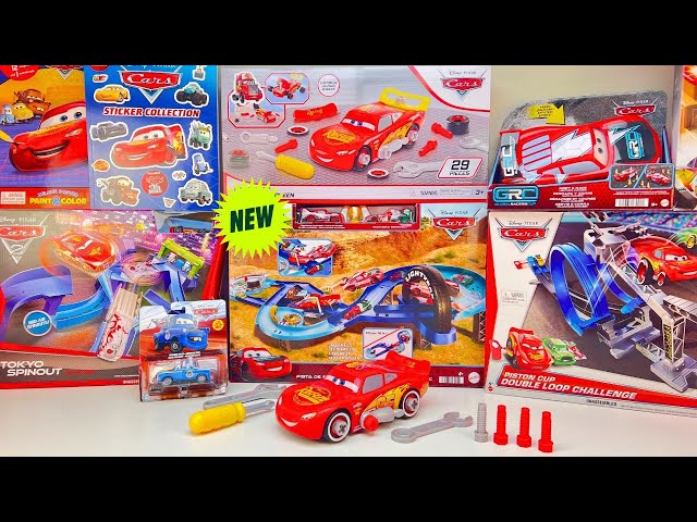 Disney Pixar Cars Lightning McQueen Jumping Stunt Race Track | Pixar Cars Toys Review