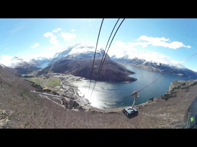 Spectacular 360 video of Norwegian mountain Hoven Loen