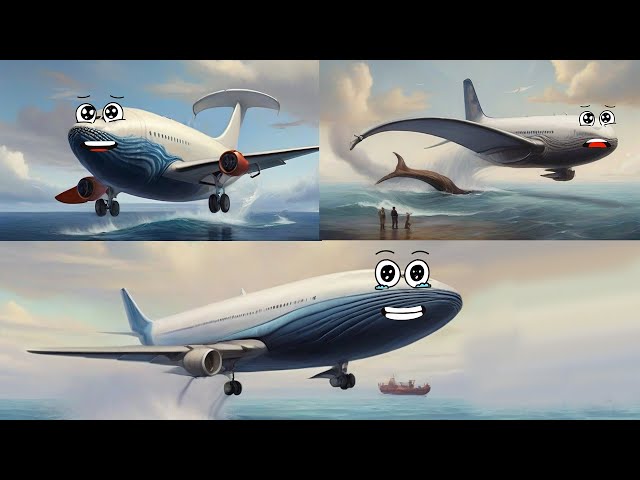 Doodles Airplanes - Doodles are flying and singing - Airplane with Whale photoshop funniest