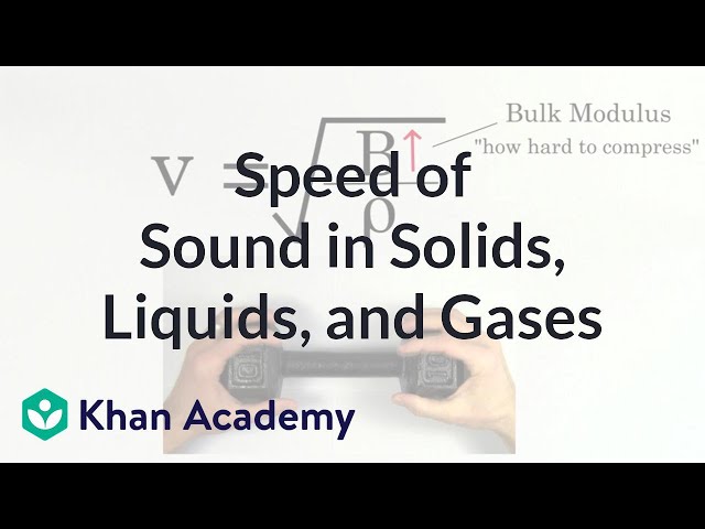 Relative speed of sound in solids, liquids, and gases | Physics | Khan Academy