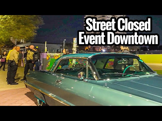 Karen Calls Cops on Lowriders! Streets CLOSED For Car Show Downtown Las Vegas! (Lowrider Blvd)