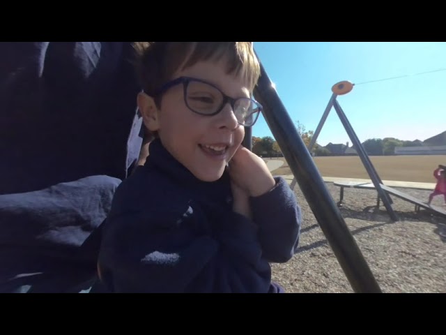 Aiden and Aviana at Zipline park, some first person vr180