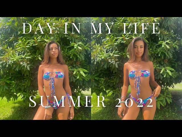 a *productive* summer day in my life | tanning, pool day, yoga, baking a summer galette