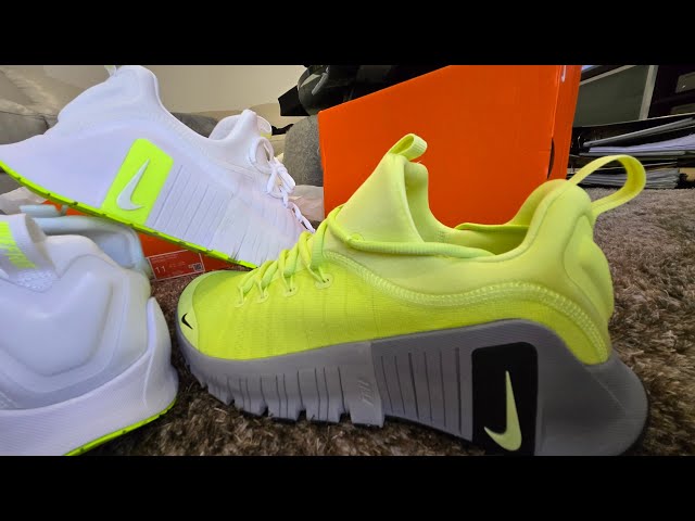 Unboxing Nike Free Metcon 6 Lemon Twist / Cement Grey + White / Volt Workout Shoes