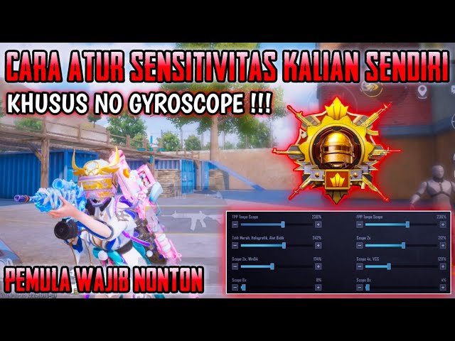 CARA ATUR SENSITIVITAS SENDIRI KHUSUS NO GYROSCOPE TERBARU !!! | PUBG MOBILE 3.4