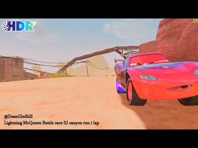 [HDR] Cars 2 The Video Game | Lightning McQueen - Battle Race (SJ) | Canyon Run 1 Lap