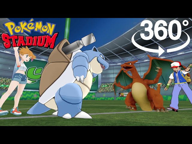 Pokemon Stadium! - 360° Video ! - (The First 3D VR Game Battle Experience!)