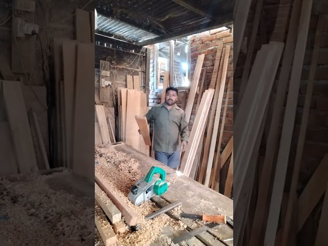 Sanjit Mandal is live wood working