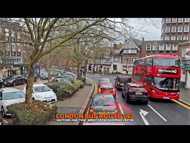 Outskirts of London Journey: Bus Route 142 from Watford to Brent Cross | Upper Deck point-of-view 🚌