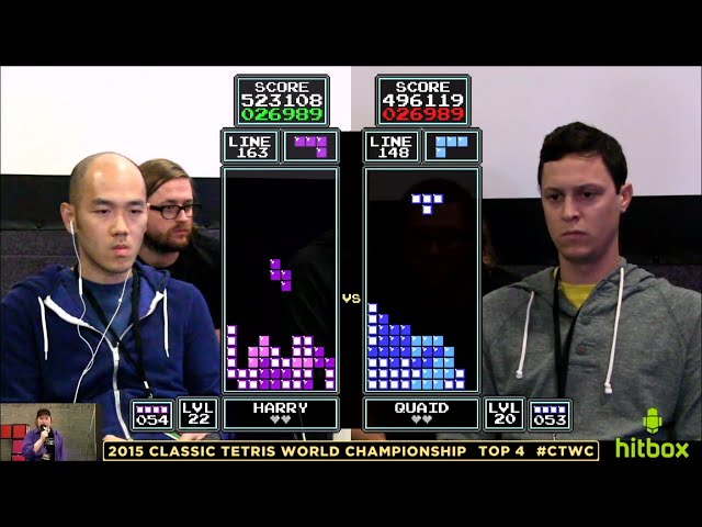 Top 4 - Harry Hong vs Sean Ritchie - Classic Tetris World Championship 2015