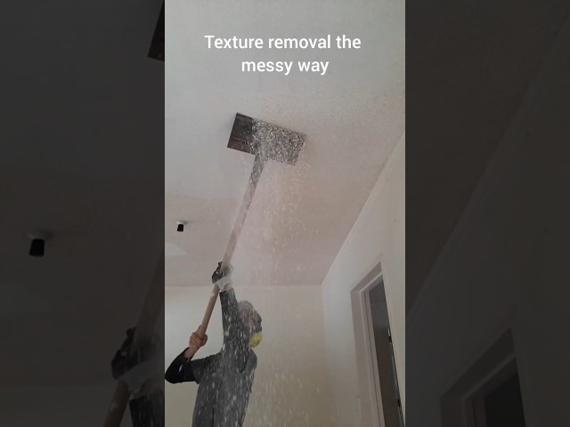 Texture removal  #diy #drywall #painting