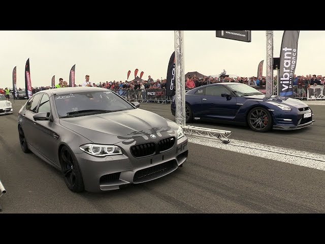 900HP BMW M5 F10 HPT vs 650HP Nissan GTR R35