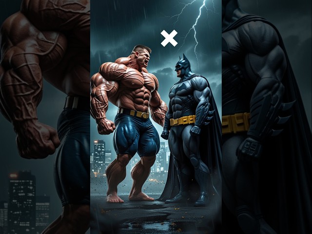 Bodybuilder vs Batman cartoon animation shorts #batman #spiderman