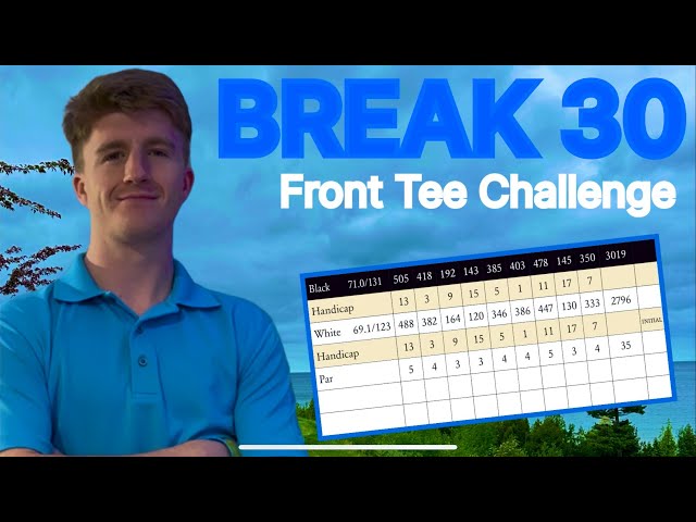 CAN I BREAK 30 FROM THE FRONT TEE’S??? (9 Holes Stroke Play)