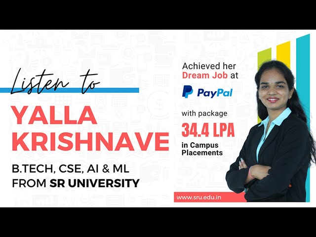 SR University Student Secures 34.4 LPA Package at PayPal | Featured on ETV News