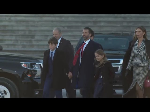 Donald Trump Jr. and Ivanka Trump leave the U.S. Capitol with their families