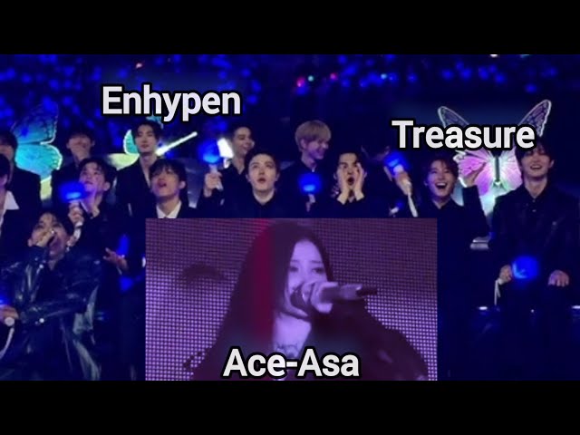 Treasure and Enhypen reactions to Asa Godzilla!!!