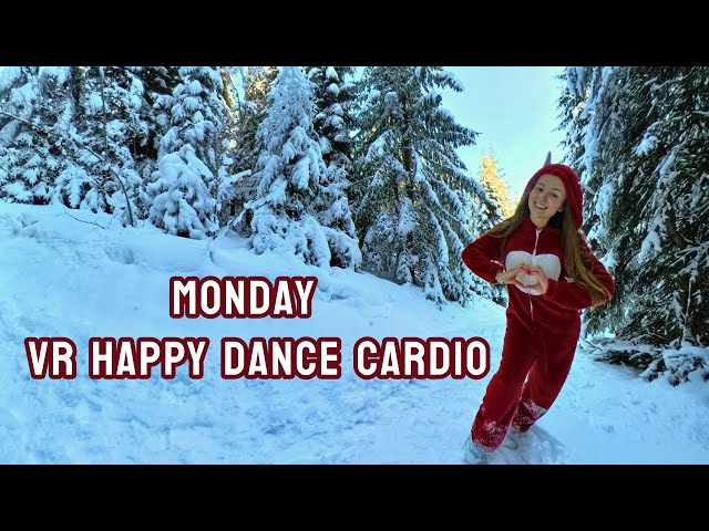 VR MONDAY Happy Dance Cardio FEBRUARY, Winter Outdoor Workout in Virtual Reality |Morning Person|