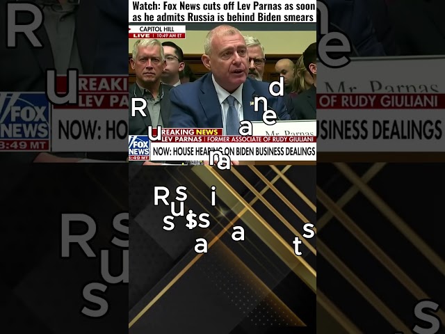 Biased Fox News Cuts Off Lev Parnas When He Admits Russia Is Behind Biden Impeachment #shorts