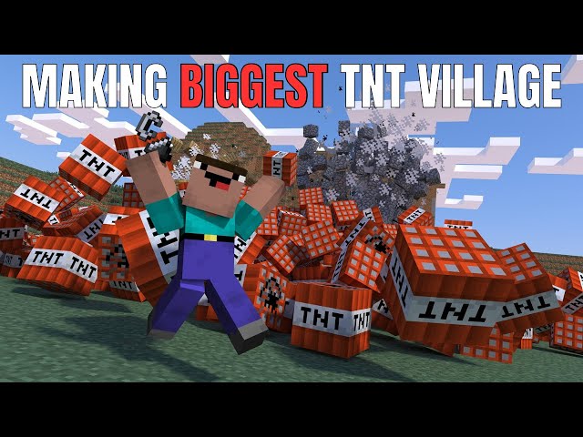 Minecraft tnt village Day 58 #minecraftshortlive