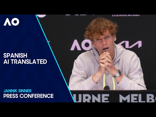 Jannik Sinner Press Conference Spanish Dub | Australian Open 2024 Quarterfinal