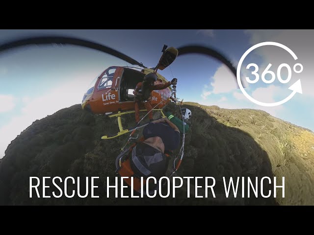 Mountain Bike CRASH! Westpac Rescue Helicopter Winch (360 VIDEO)