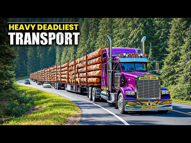 Jaw-Dropping Dangerous Transport Skills | Biggest Heavy Machinery in Action