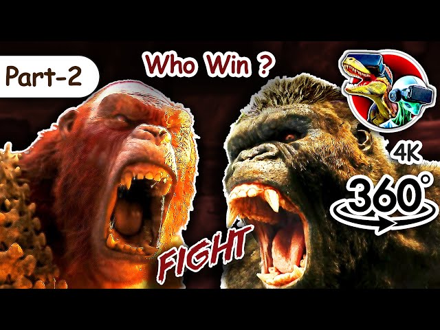 Kong vs Scar King Amazing Fight Scene | GODZILLA X KONG | 360 video 4K