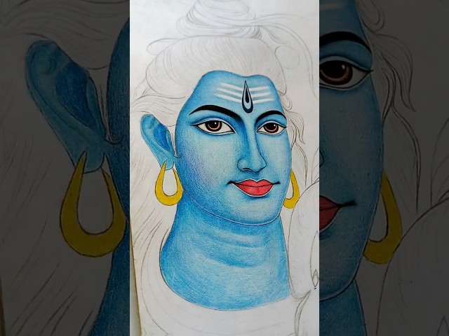 Shiv Parvati ji drawing 😍 🙏🏻  part-1 #shorts #drawing #art #artist #artwork #sketch #harharmahadev