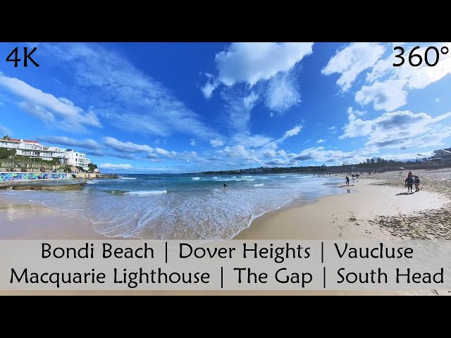 Walking Bondi Beach to The Gap and South Head | Sydney, Australia | 360° Video | Slow TV