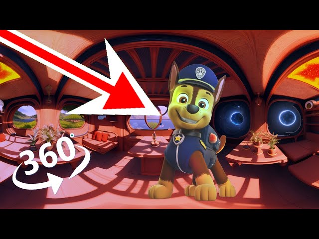 FIND Paw Patrol. in the room Chase - looking for a challenge 360° VR video