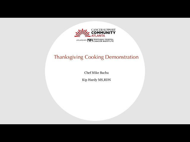 Thanksgiving Cooking Demonstration