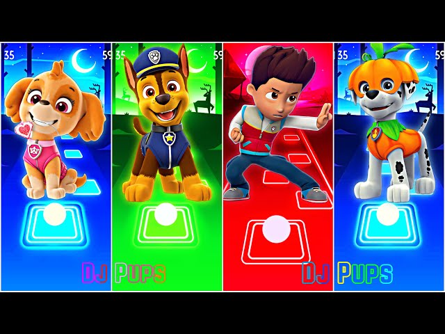 PAW Patrol - Skye 🆚 Chase 🆚 Ryder 🆚 Marshall 🎶 Tiles Hop EDM Rush