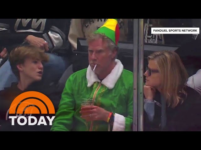 Will Ferrell spotted at LA Kings game dressed as Buddy the Elf