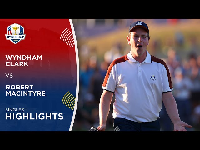 Wyndham Clark vs Robert MacIntyre Highlights | 2023 Ryder Cup