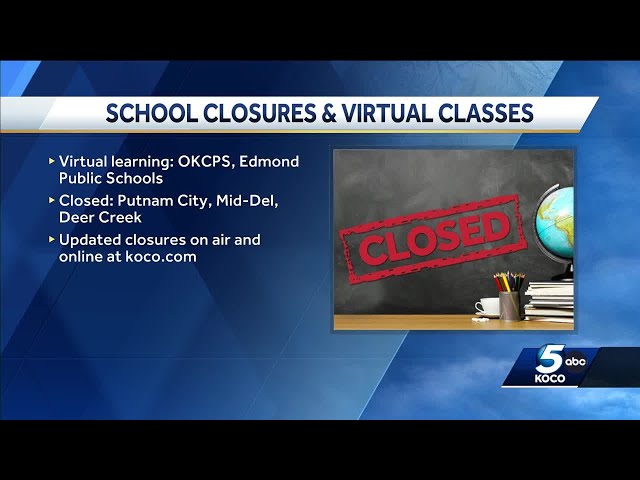 Oklahoma school districts move to virtual learning, close Thursday due to winter weather