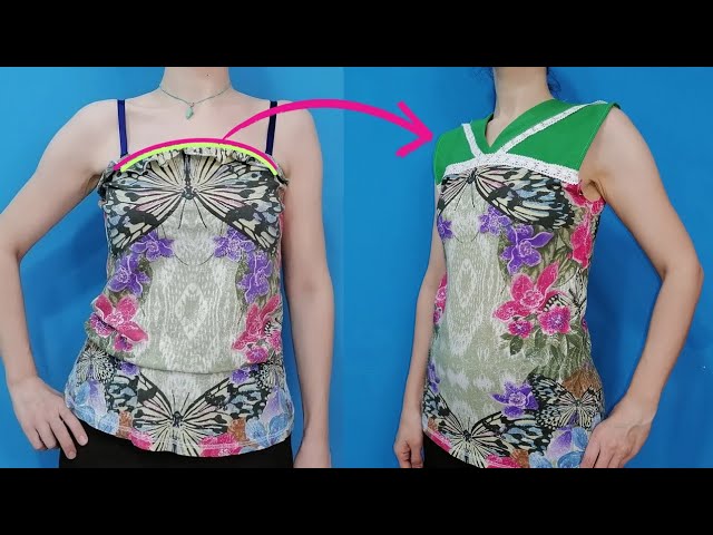 Good Sewing Tricks - How to Downsize and easily cover the collar of a top?