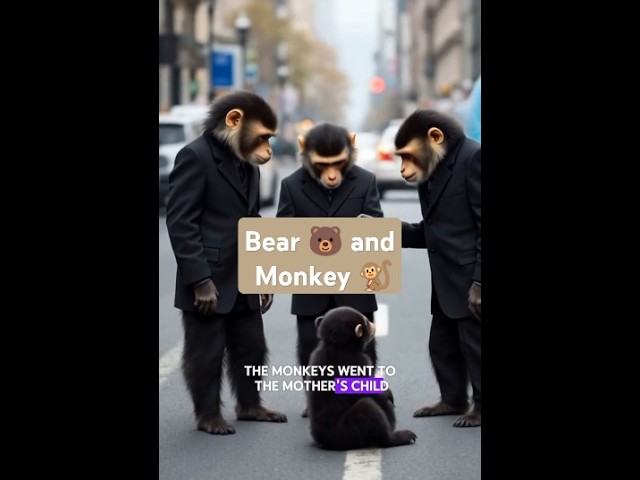 bear and monkey  #ai #aivideo #shorts